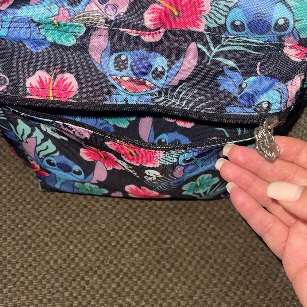 Colorful Stitch Backpack with Floral Design - Picture 4 of 10